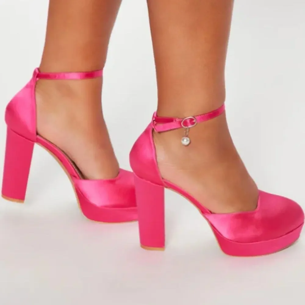 Fashion Nova Eliza Platform Pumps - Pink Size 9 WIDE